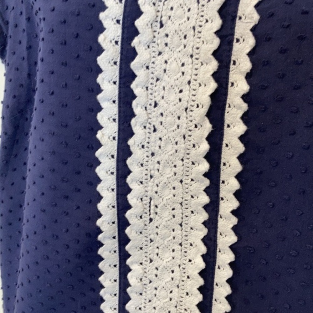 Vineyard Vines Navy & White Cotton Top Small - Picture 4 of 6